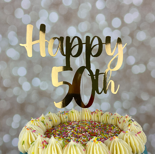 Happy 50th Cake Topper