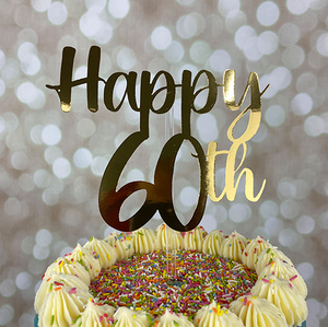 Happy 60th Cake Topper