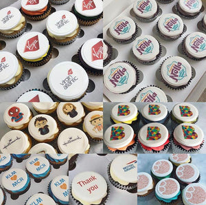 Fully Branded Double Logo Cupcakes (Vegan)
