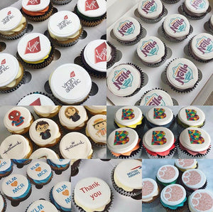 Fully Branded Double Logo Cupcakes