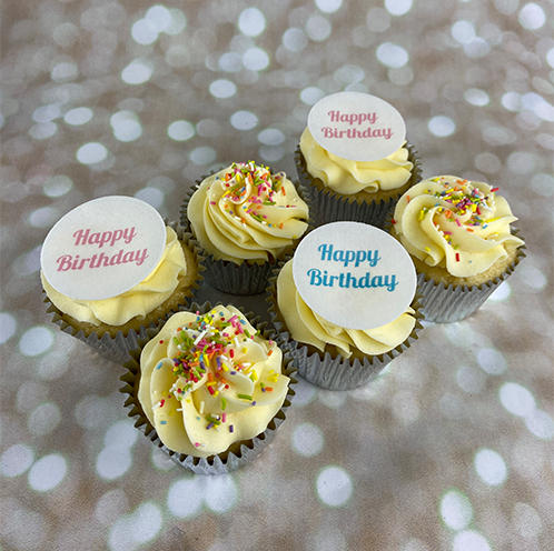 Gluten-Free Happy Birthday Cupcakes (Personalised)