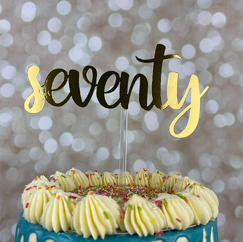 Seventy Cake Topper