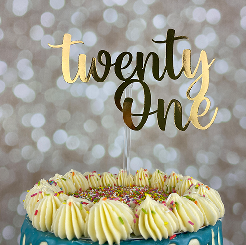 Twenty One Cake Topper